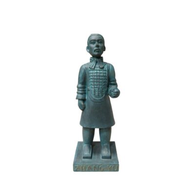 estatuilla que representa a un guerrero de terracota, inspirada en las figuras históricas del mausoleo del primer emperador Qin alquiler para evnetos, publicidad, pelicula y series