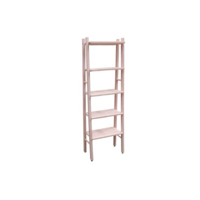 Estantería de estilo escalera, probablemente de la marca Convenience Concepts o similar, cuenta con cinco niveles de almacenamiento alquiler para eventos, publicidad, peliculas y series