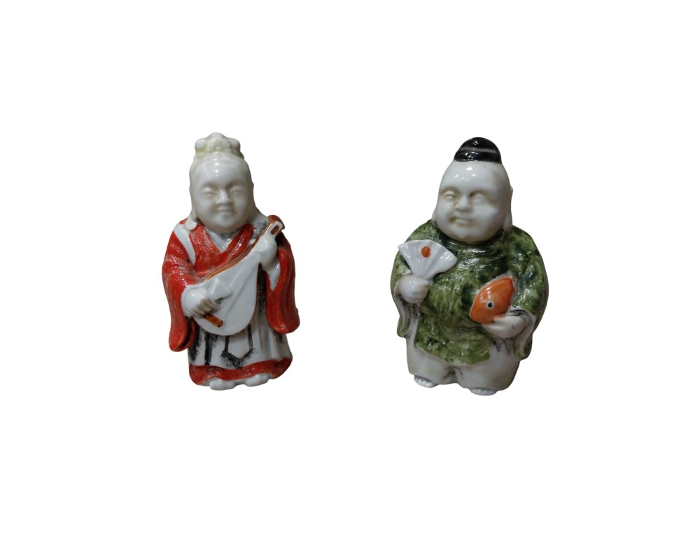 Ceramic figurines depicting characters from traditional Eastern iconography, available for hire for events, advertising, films and TV series