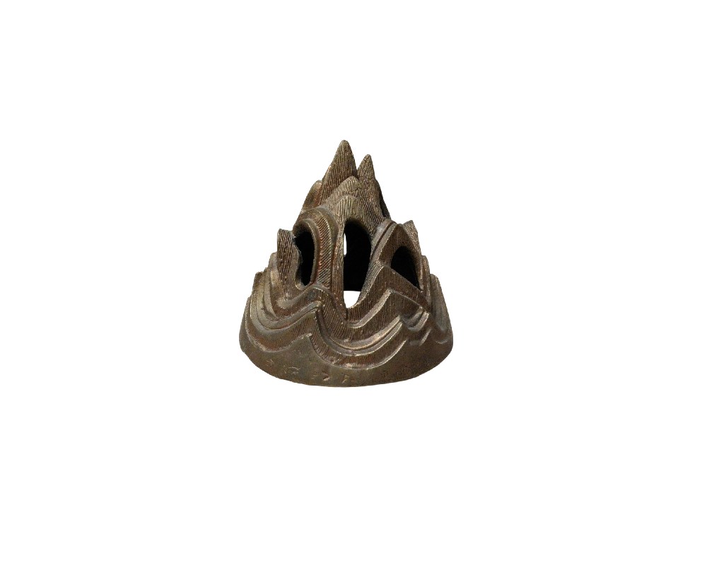 Chinese-style Boshan incense burner made from pure copper with intricate openwork carvings – available for hire for events, advertising, films and TV series
