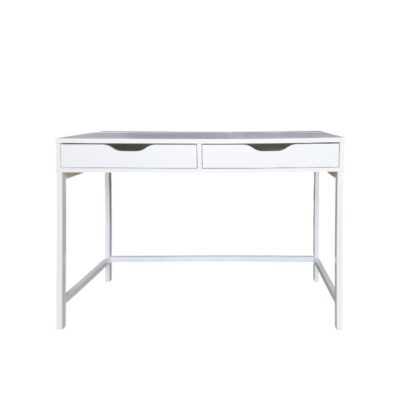 popular modelo Alex de IKEA, un escritorio de diseño minimalista, funcional y moderno acabado en color blanco alquiler para eventos, publicidad, peliculas y series