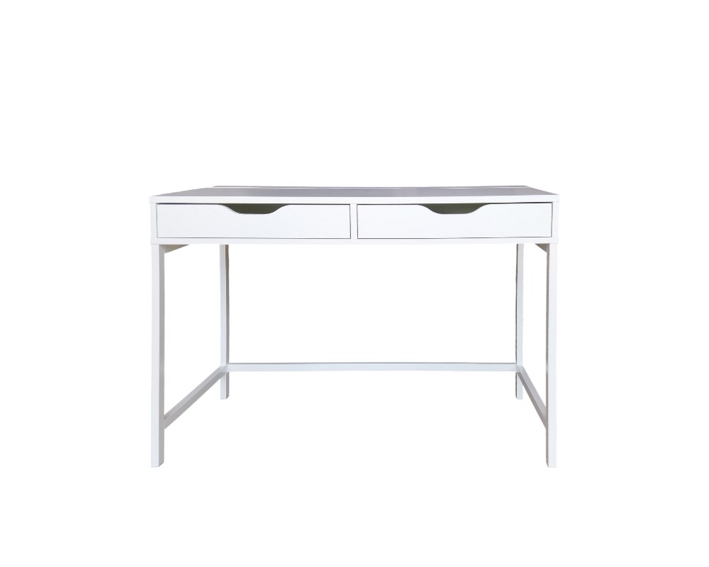 popular modelo Alex de IKEA, un escritorio de diseño minimalista, funcional y moderno acabado en color blanco alquiler para eventos, publicidad, peliculas y series