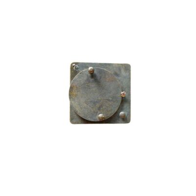 Vintage door peephole, dating from around the 1950s and made from cast brass with a natural dark patina; available for hire for events, advertising, films and TV series