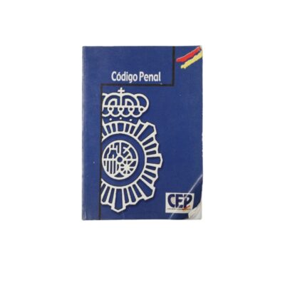 A printed copy of the Criminal Code with a blue cover, featuring the eight-pointed star and the royal crown, as well as the publisher’s graphic elements and logo; available for hire for events, advertising, films and TV series