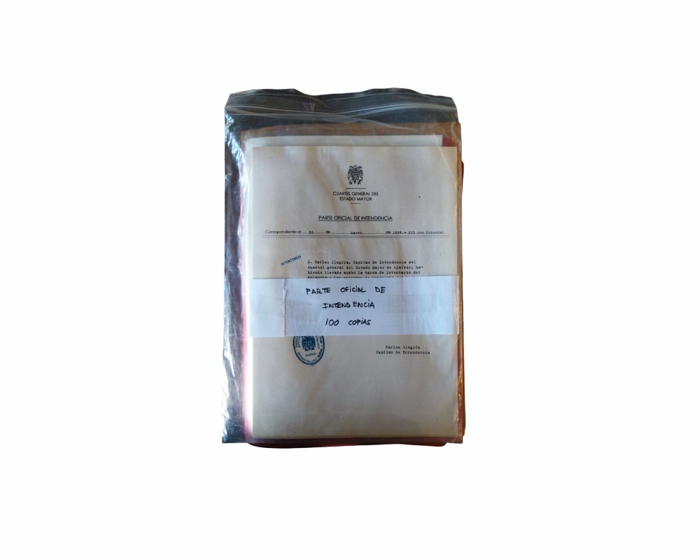 lote de documentos militares históricos originales, correspondientes a los Partes Oficiales de Intendencia del Cuartel General del Estado Mayor alquiler para eventos, publicidad, peliculas y series