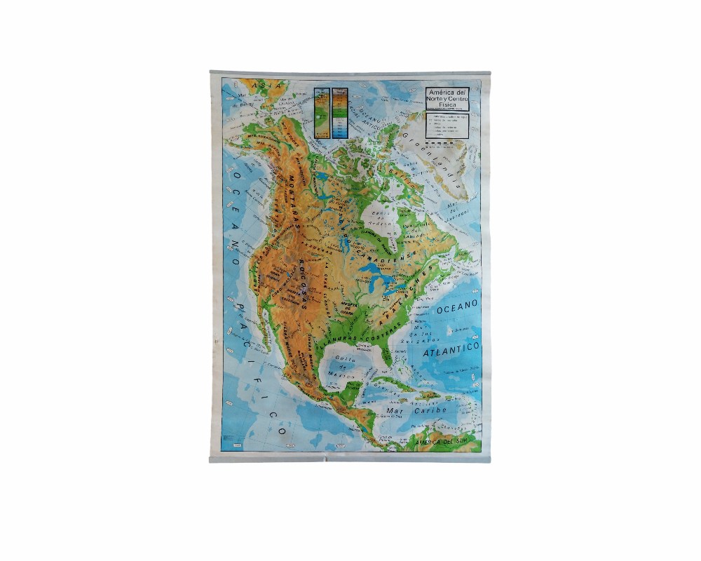Lote de Mapas Escolares Murales Antiguos 12556 - Imagen 4