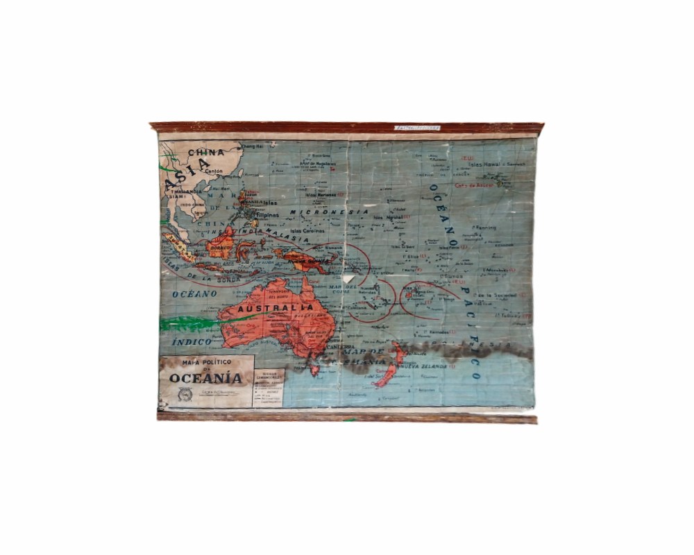 Lote de Mapas Escolares Murales Antiguos 12556 - Imagen 2