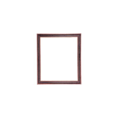 Square wooden picture frame, characterised by a classic moulding with finishes in dark or black tones combined with subtle lines and an inner border in a shiny copper tone. External dimensions: 71x62. Internal dimensions: 61x52. Available for hire for events, advertising, films and TV series