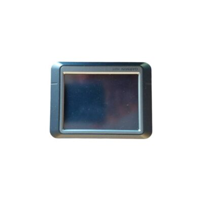 Garmin nüvi portable GPS sat-nav for vehicles, characterised by its horizontal design with an integrated touchscreen and a dark-coloured casing with bevelled edges; available for hire for events, advertising, films and TV series