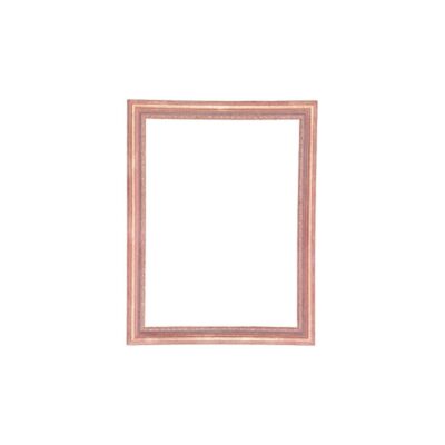 marco de cuadro de formato vertical fabricado en madera, caracterizado por una moldura de perfil clásico con relieves estriados y bandas ornamentales con un acabado brillante en tonos cobrizos y rosados Medidas exterior: 95x74 Medidas interior: 82x61 alquiler para eventos, publicidad, peliculas y series
