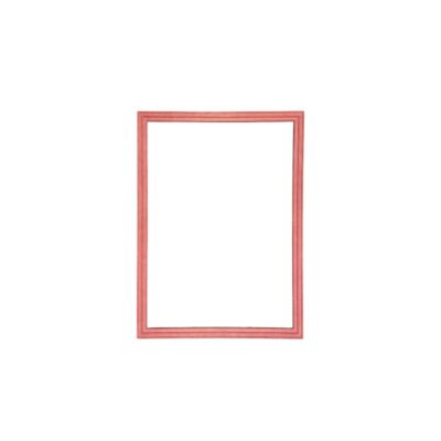 marco de cuadro de formato vertical fabricado en madera, caracterizado por una moldura de perfil clásico con líneas estriadas y un acabado uniforme en un tono rosado suave y cálido Medidas exterior: 75x55 Medidas interior: 70x50 alquiler para eventos, publicidad, peliculas y series